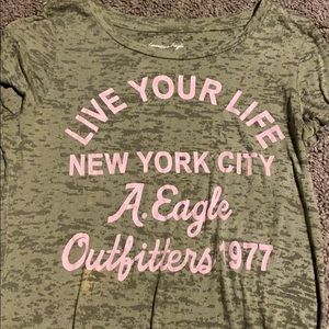 Green American eagle shirt